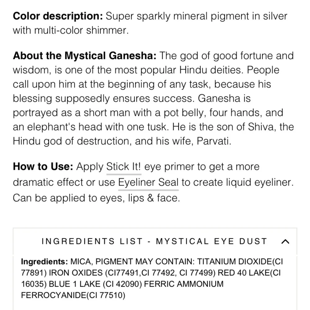 Medusa’s Makeup Ganesha Mystical Eyedust